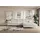 altdecor Ecksofa Cord mit Schlaffunktion 2-Sitzer Creme