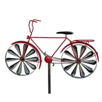 DanDiBo Ambiente Gartenstecker Metall Fahrrad XL 160 cm Rot