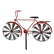 DanDiBo Ambiente Gartenstecker Metall Fahrrad XL 160 cm Rot