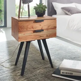 KADIMA DESIGN Nachtkonsole 47 x 65 x 35 cm Massivholz Nachttisch | Gr.: onesize