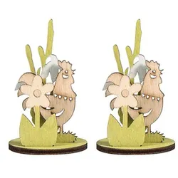 Rayher Bastelholz grün/natur Set Steckteile Blumenwiese Ø 3,5 cm 2 Set
