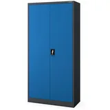 Jan Nowak Büroschrank 185 x 90 x 45 cm Blau/Anthrazit