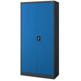 Jan Nowak Büroschrank 185 x 90 x 45 cm Blau/Anthrazit