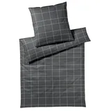 ELEGANTE Bettwäsche Floral grau 155 x 220 cm + 80 x 80 cm