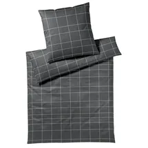 ELEGANTE Bettwäsche Floral grau 155 x 220 cm + 80 x 80 cm