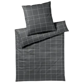 ELEGANTE Bettwäsche Floral grau 155 x 220 cm + 80 x 80 cm