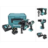 Makita DLX 2271 TJ Akku Combo Kit DDF 484 Akku Bohrschrauber + DHR 171 Akku Bohrhammer + 2x Akku 5,0 Ah + Ladegerät + Makpac