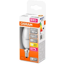 Osram LED Leuchtmittel Superstar Classic B matt Minikerzenform, E14 - 5W