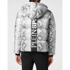 Plein Sport Jacke Python dunkelgrau | weiß L