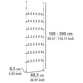 Wenko Teleskop-Schuhregal Atlas weiß 68,5 x 8,5 x 100,0 - 300,0 cm