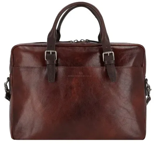 Castelijn & Beerens Rien Aktentasche RFID Leder 41 cm Laptopfach  braun