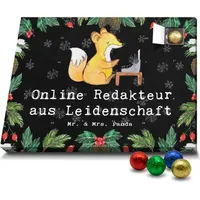 Mr. & Mrs. Panda Schoko Adventskalender Online Redakteur Leidenschaft - Schwarz - Geschenk, Mitarbeiter, Dankeschön, Ausbildung, Schokoladen Adven... - Schwarz