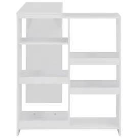 vidaXL Bartisch mit Beweglichem Regal 138 x 39 x 110 cm Weiß
