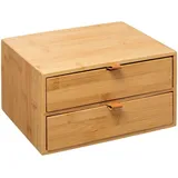 5five simply smart 5five - box mit 2 schubladen bambus lederriemen