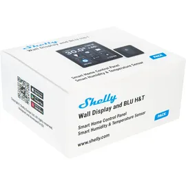 Shelly Wall Display Black + BLU H&T Black - WiFi touch screen
