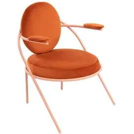 Paperflow meet powered by PAPERFLOW Sessel SATURNE rost rosa Stoff, 2 St.