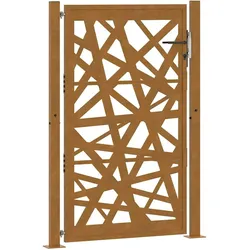 vidaXL Gartentor 105x155 cm Wetterfester Stahl Lichtdesign