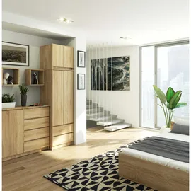 Akord Kleiderschrank 60 x 55 x 51 cm Eiche