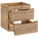 Lomadox Waschbeckenschrank LUTON-56-CRAFT Waschtischunterschrank 60 cm, Wotan Eiche Nb. Nb., B/H/T 60/59/46 cm braun