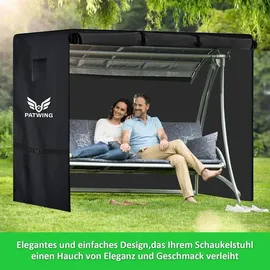 luxuskollektion Hollywoodschaukel Abdeckung 210 x 150 x 150 cm Schwarz