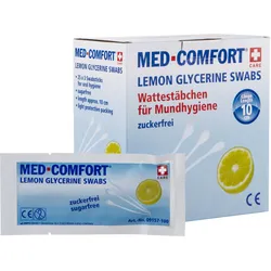 75 x MED COMFORT Wattestäbchen Lemon für Mundhygiene