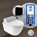 Geberit AquaClean Tuma Comfort Komplett-SET Dusch-WC mit neeos Vorwandelement,, 146290FW1+16746BM#SET, Comfort