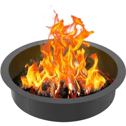 VEVOR Feuerstelle Feuerring Feuerschale Lagerfeuer Metall 1016mm Garten Terrasse