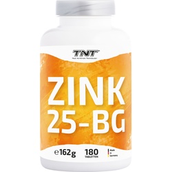 TNT Zink 25-Bg Zinkbisglycinat, höchste Bioverfügbarkeit, Brechtablette für bessere Dosierung Tabletten 180 St
