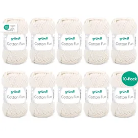 Gründl Häkelgarn Cotton Fun Creme 10 St.