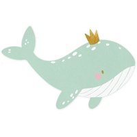 Partydeco Servietten Walfisch 20 Stück 16x10cm 3-lagig Papierservietten Geburtstagsservietten