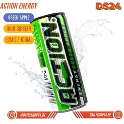 ACTION Energy Drink 250 ml - 1 Dose / Green Apple