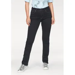 Stretch-Jeans MAC "Melanie", Damen, Gr. 38, Länge 30, blau (dunkelblau rinsed), Denim/Jeans, Obermaterial: 98% Baumwolle, 2% Elasthan, clean, feminin, figurbetont normal, Jeans, Gerade geschnitten