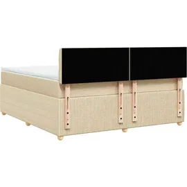 vidaXL Boxspringbett 180 x 200 cm Creme