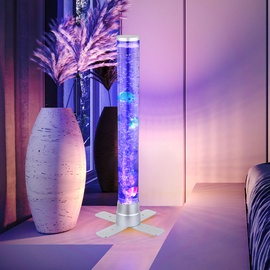 GLOBO RGB LED Wassersäule, Farbwechsler, klar, Fische, H 61cm