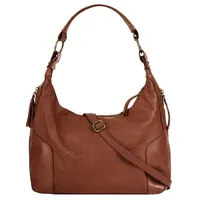 Samantha look Shopper echt Leder, Made in Italy braun