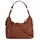Samantha look Shopper echt Leder, Made in Italy braun