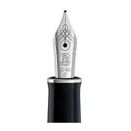 Pelikan Souverän M405 Stresemann Kolbenfüller schwarz/anthrazit/silber B (breit)