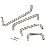 Stahlia Möbelgriffe Edelstahl 320mm Lochabstand (20er Set) Schrankgriffe Bügelgriff Ø 10mm Griffe für Möbel Küche Badmöbel Schränke Kommoden massiv gebürstet