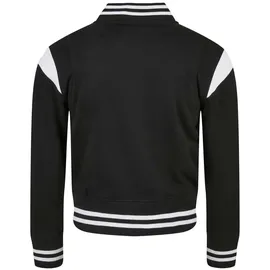 URBAN CLASSICS Inset College Jacke Black / White 158-164 cm