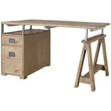 Massivmoebel24 Schreibtisch Mango beige