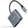 NANOCABLE USB-C-zu-HDMI/VGA/USB3.0/PD-Konverter 15 cm Grau