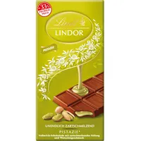 Lindt Schokolade LINDOR Pistazie, Promotion | 100 g | Feinste Vollmilch-Schokolade mit unendlich zartschmelzender Füllung mit Pistaziengeschmack | Schokoladentafel | Schokoladengeschenk, 2023 Version