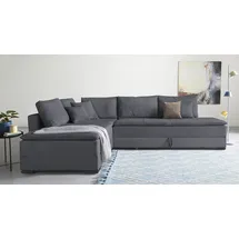 Home Affaire Eckcouch Cord 3-Sitzer Grau