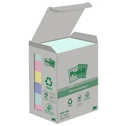 Post-it® Recycling Notes Rainbow Haftnotizen farbsortiert, 6 Blöcke