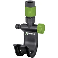 Ribimex PRA/DV.9113 Schlauchhalter für Wasserhahn 12x22,5x13 cm Grau/Grün