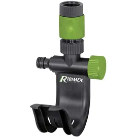 Ribimex PRA/DV.9113 Schlauchhalter für Wasserhahn 12x22,5x13 cm Grau/Grün