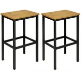 OEM Barhocker Eichefarben 40 x 65 x 30 cm Schwarz