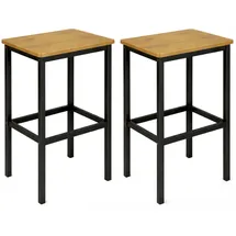 OEM Barhocker Eichefarben 40 x 65 x 30 cm Schwarz