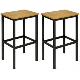 OEM Barhocker Eichefarben 40 x 65 x 30 cm Schwarz
