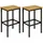 OEM Barhocker Eichefarben 40 x 65 x 30 cm Schwarz